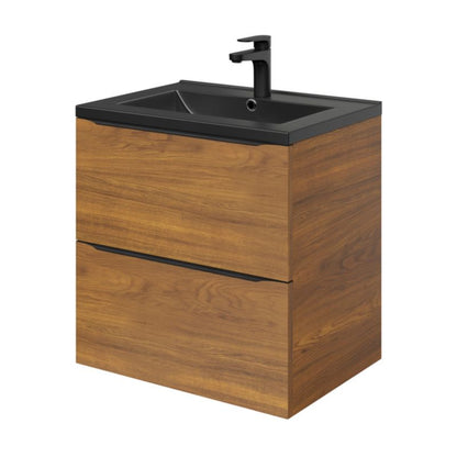 Goodhome Imandra væghængt vaskeskab 60 cm valnød