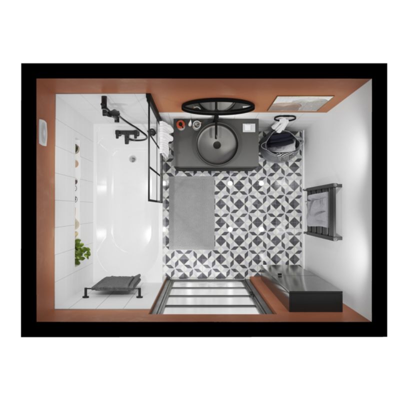 GoodHome Imandra væghængt vaskeskab 80 cm mat sort