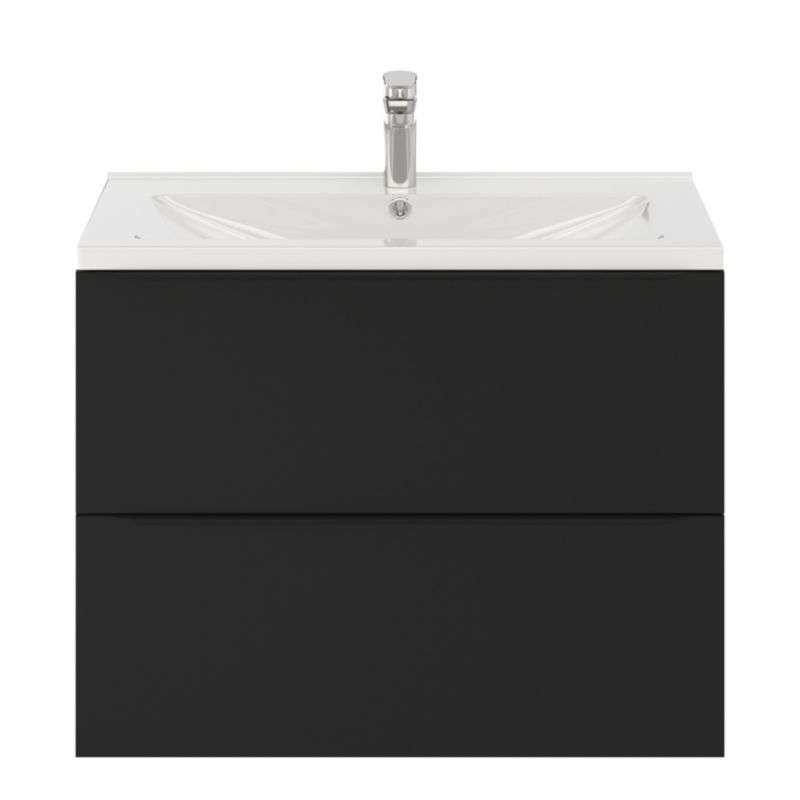 GoodHome Imandra væghængt vaskeskab 80 cm mat sort