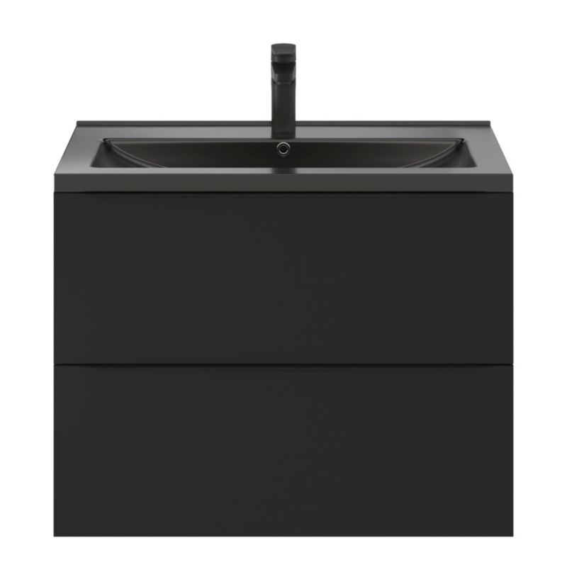 GoodHome Imandra væghængt vaskeskab 80 cm mat sort