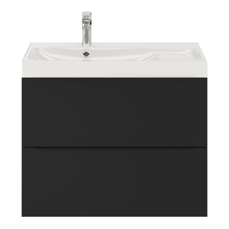 GoodHome Imandra væghængt vaskeskab 80 cm mat sort