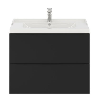 GoodHome Imandra væghængt vaskeskab 80 cm mat sort