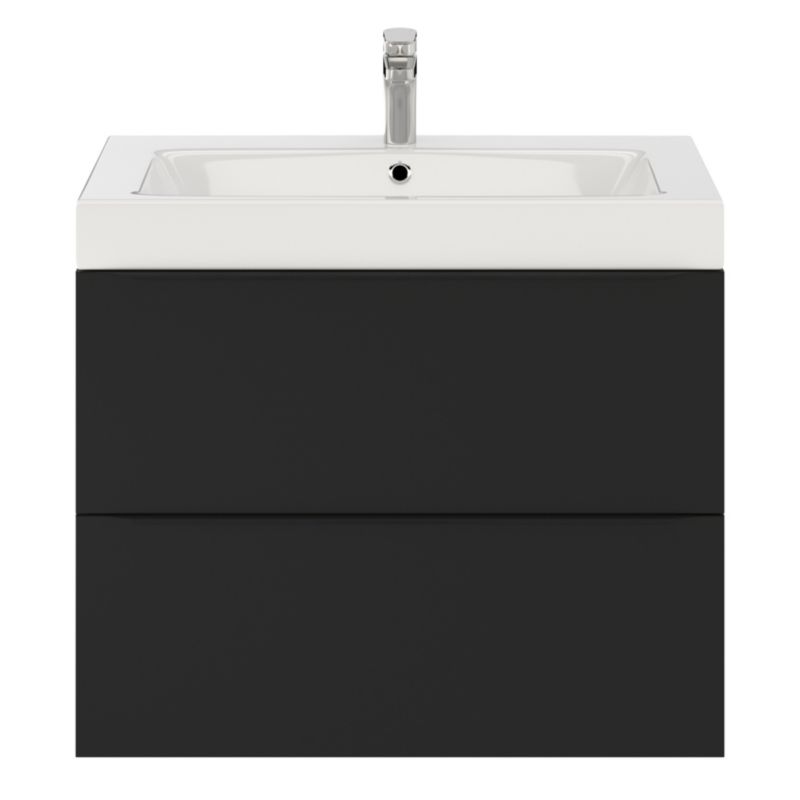 GoodHome Imandra væghængt vaskeskab 80 cm mat sort