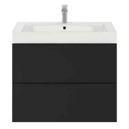 GoodHome Imandra væghængt vaskeskab 80 cm mat sort