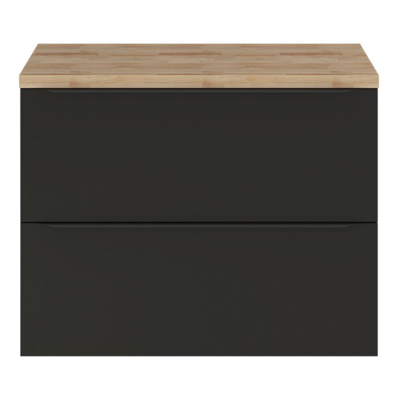 GoodHome Imandra væghængt vaskeskab 80 cm mat sort