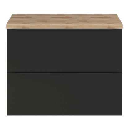 GoodHome Imandra væghængt vaskeskab 80 cm mat sort