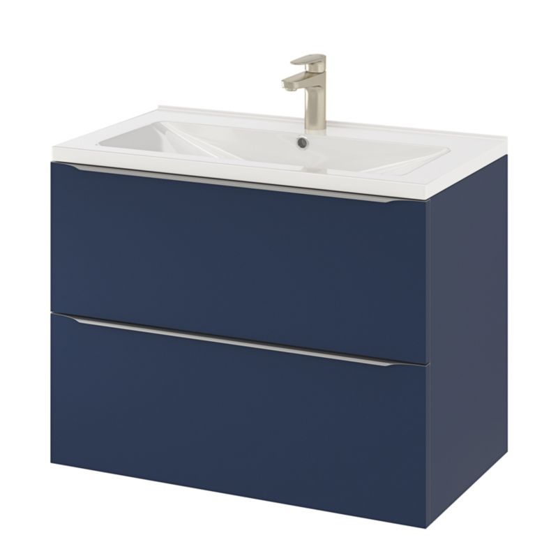 GoodHome Imandra væghængt vaskeskab 80 cm mat navyblå