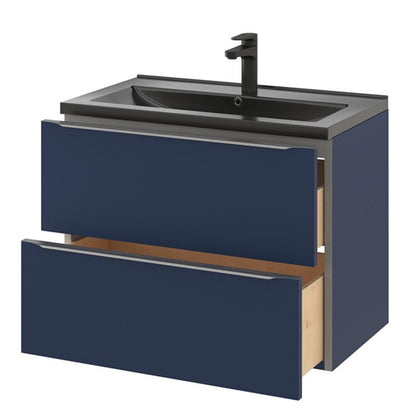 GoodHome Imandra væghængt vaskeskab 80 cm mat navyblå