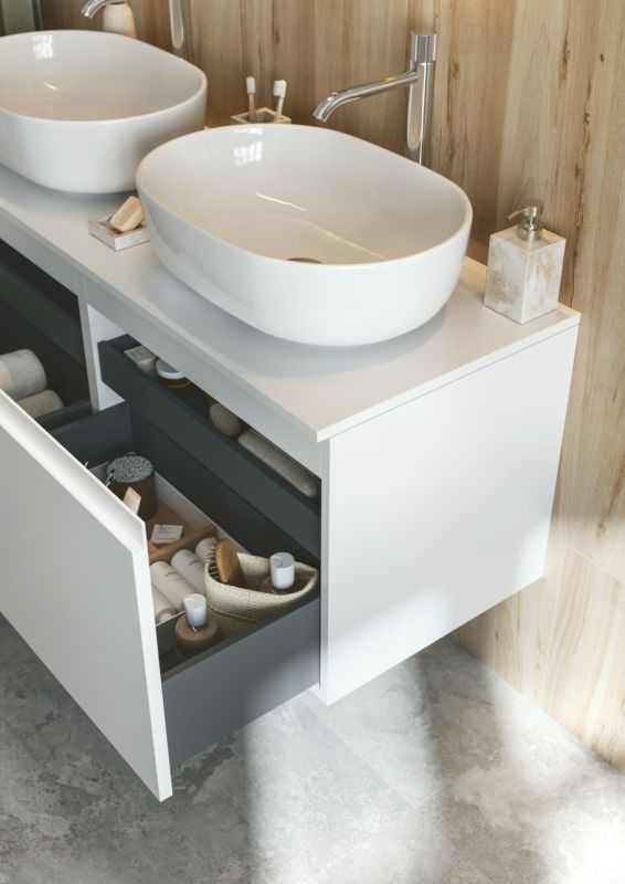 GoodHome Levanna underskab til vask 120 cm hvid