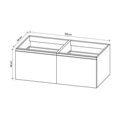 GoodHome Levanna underskab 120 cm valnød
