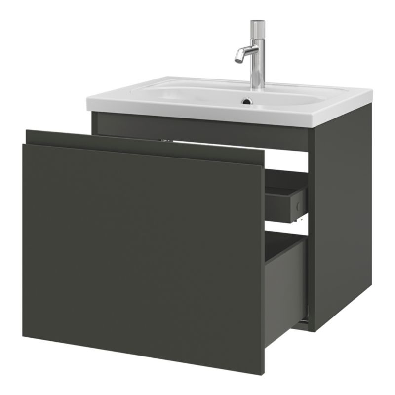 GoodHome Levanna vaskeskab 60 cm i grå