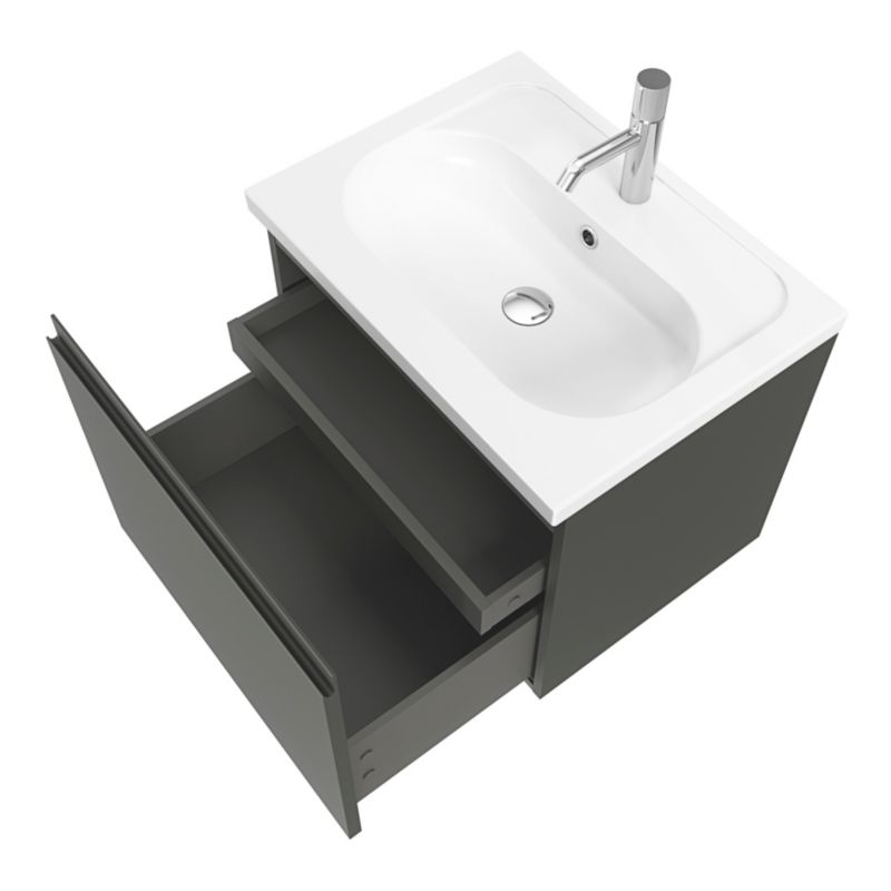 Vaskeskab Levanna 60x45x48 cm Grå | 5059340765549