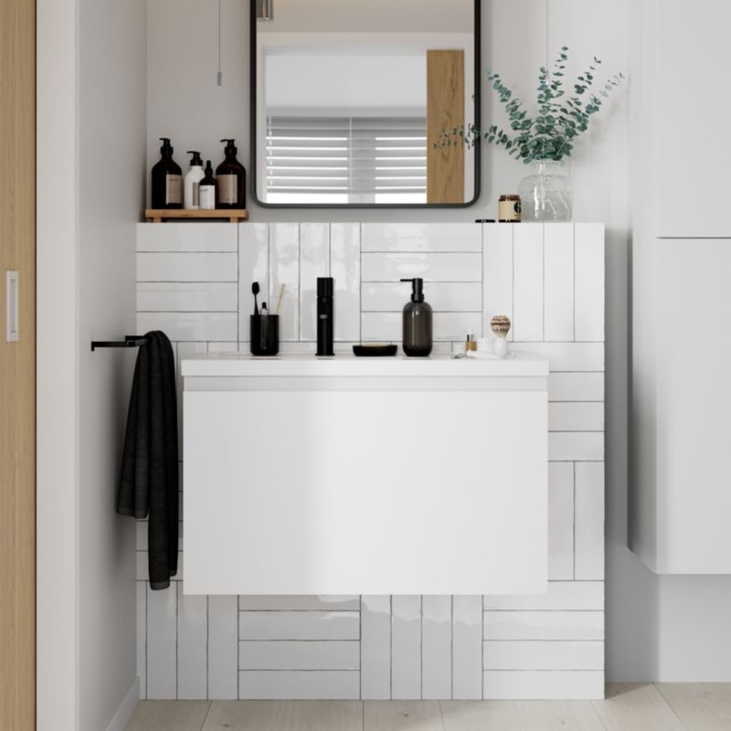 GoodHome Levanna 80 cm hvid vaskeskab