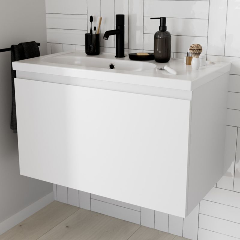 GoodHome Levanna 80 cm hvid vaskeskab
