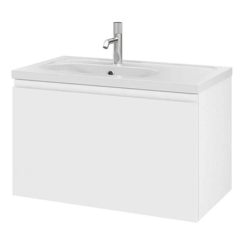 GoodHome Levanna 80 cm hvid vaskeskab