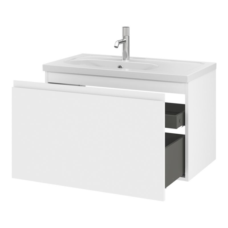 GoodHome Levanna 80 cm hvid vaskeskab