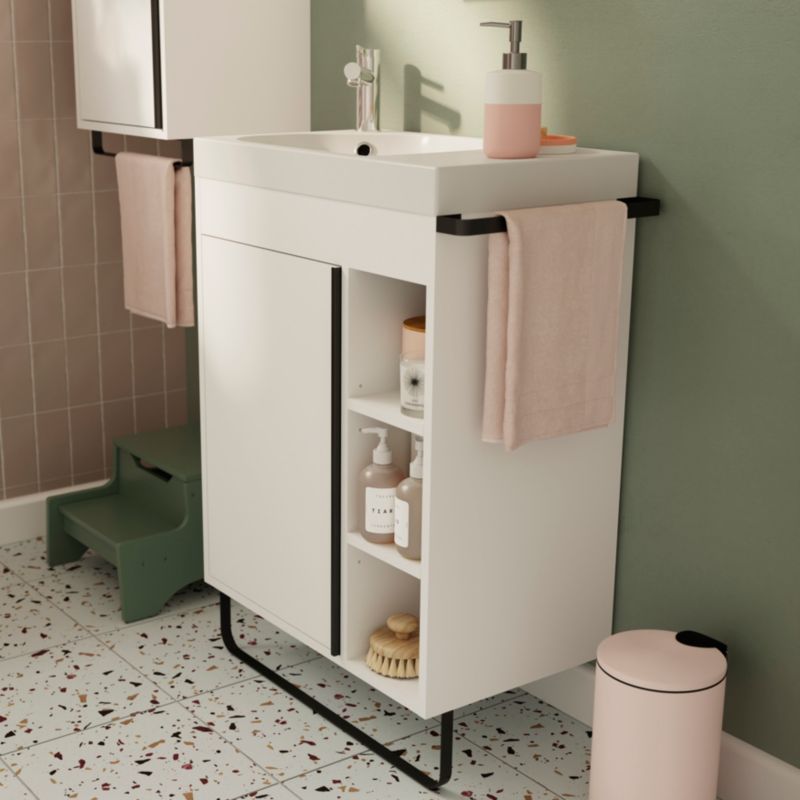 GoodHome Maza fritstående skabsmodul til vask 60 x 36 cm hvid