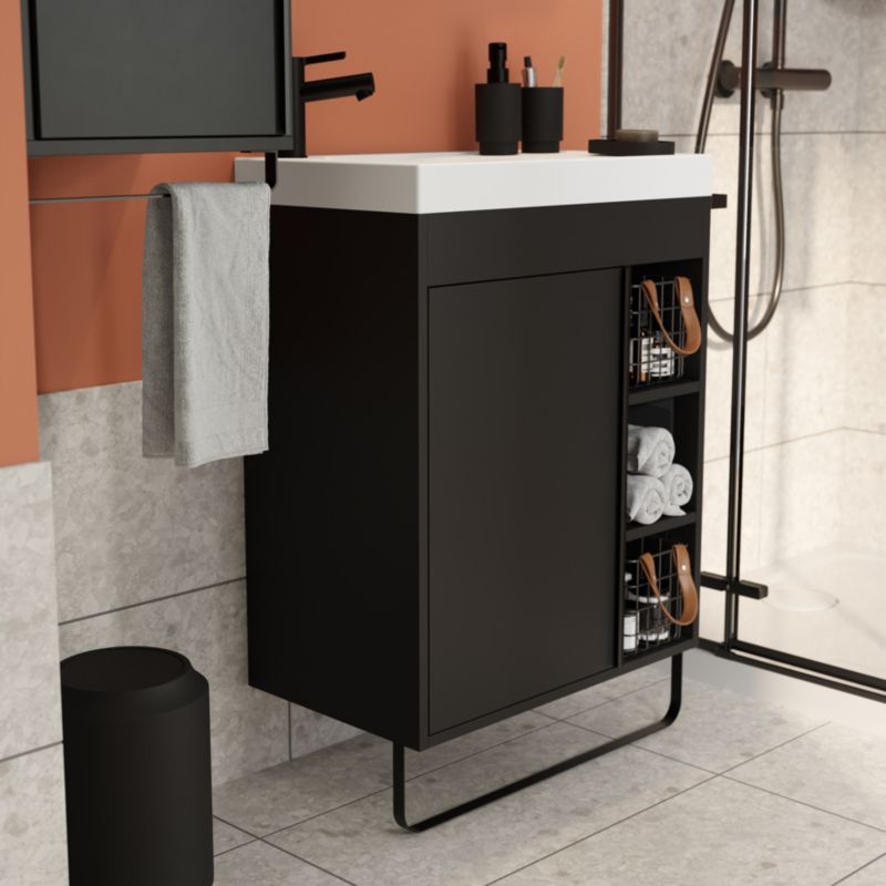 Stående vaskeskab GoodHome Maza 60 x 36 cm mat-sort