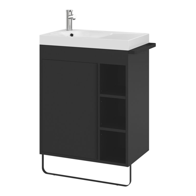 Stående vaskeskab GoodHome Maza 60 x 36 cm mat-sort