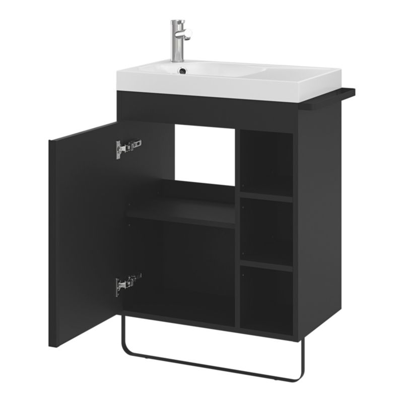 Stående vaskeskab GoodHome Maza 60 x 36 cm mat-sort