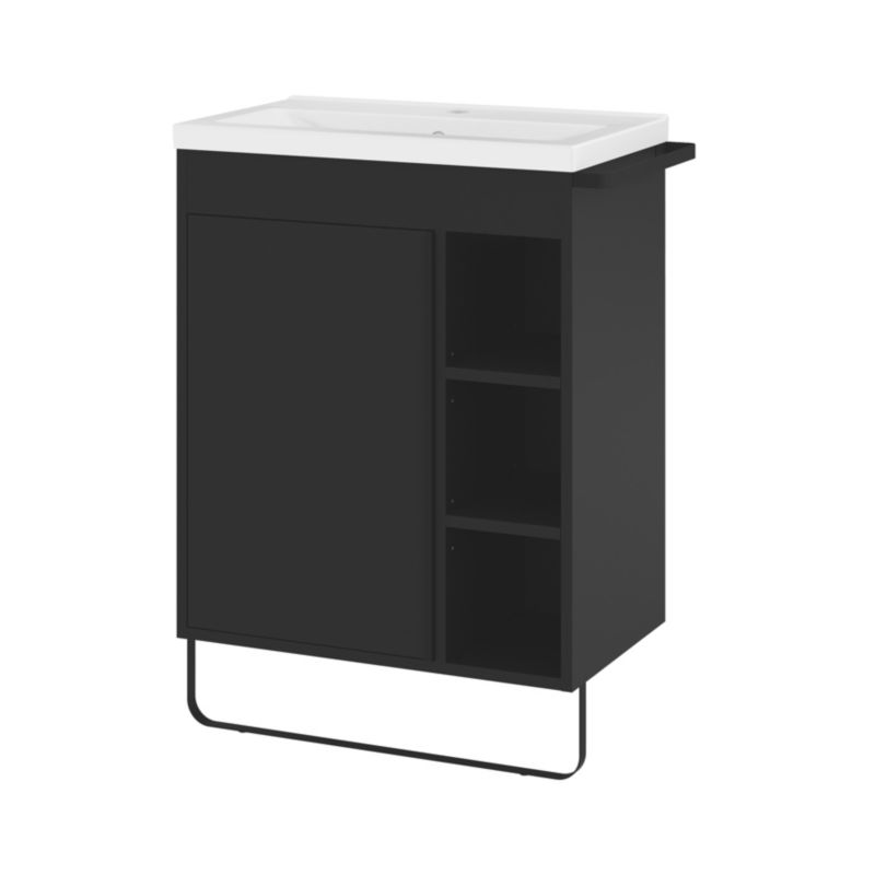 Stående vaskeskab GoodHome Maza 60 x 36 cm mat-sort