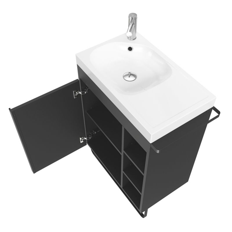 Stående vaskeskab GoodHome Maza 60 x 36 cm mat-sort