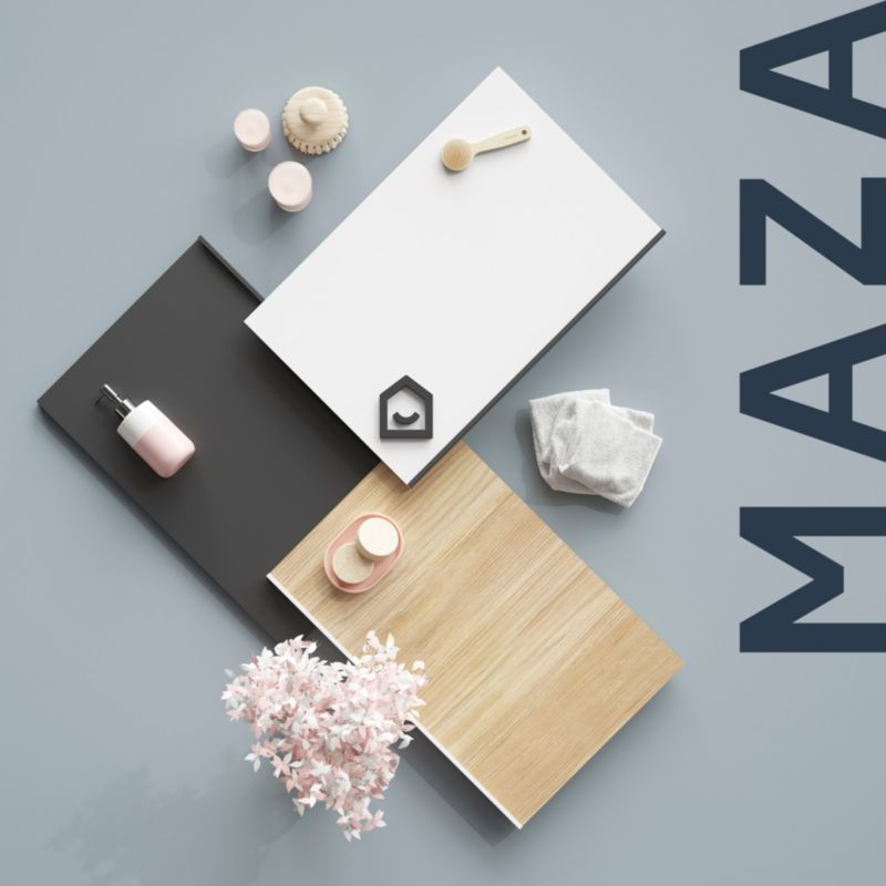 GoodHome Maza fritstående underskab til vask 60 x 36 cm i egetræ
