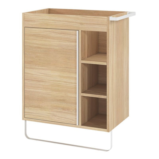 GoodHome Maza fritstående underskab til vask 60 x 36 cm i egetræ