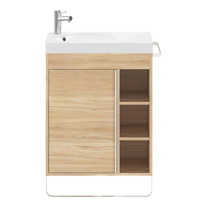 GoodHome Maza fritstående underskab til vask 60 x 36 cm i egetræ