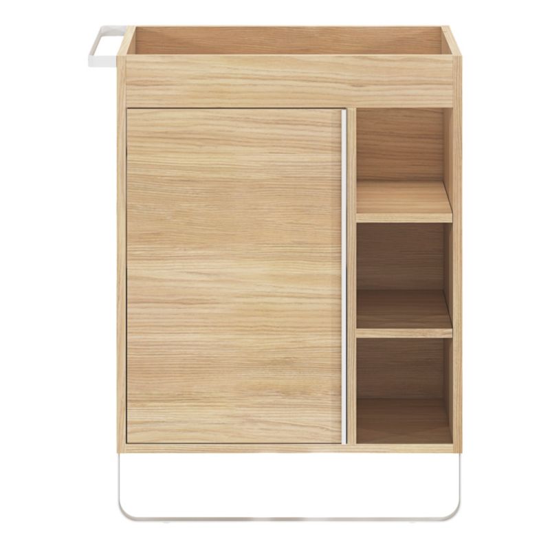 GoodHome Maza fritstående underskab til vask 60 x 36 cm i egetræ