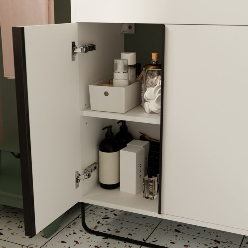 Stående vaskeskab GoodHome Maza 80 x 36 cm hvid