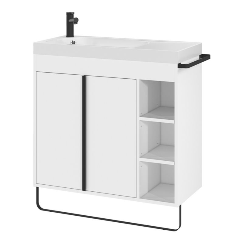 Stående vaskeskab GoodHome Maza 80 x 36 cm hvid