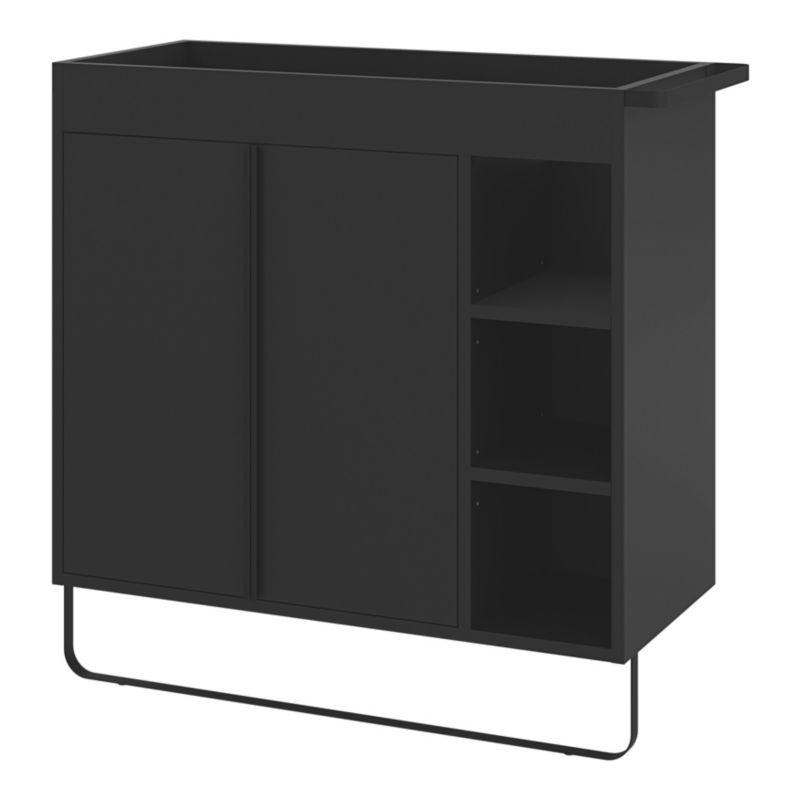 Stående skab til vask GoodHome Maza 80 x 36 cm mat-sort