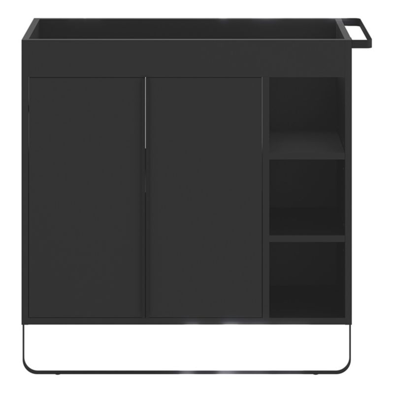 Stående skab til vask GoodHome Maza 80 x 36 cm mat-sort
