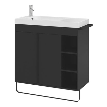 Stående skab til vask GoodHome Maza 80 x 36 cm mat-sort