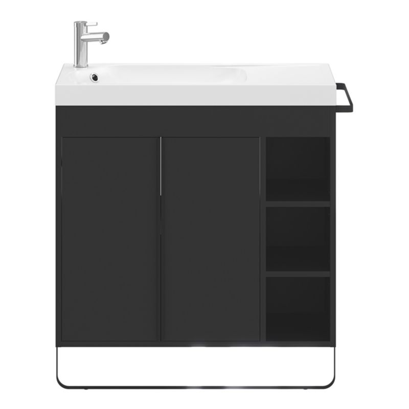 Stående skab til vask GoodHome Maza 80 x 36 cm mat-sort