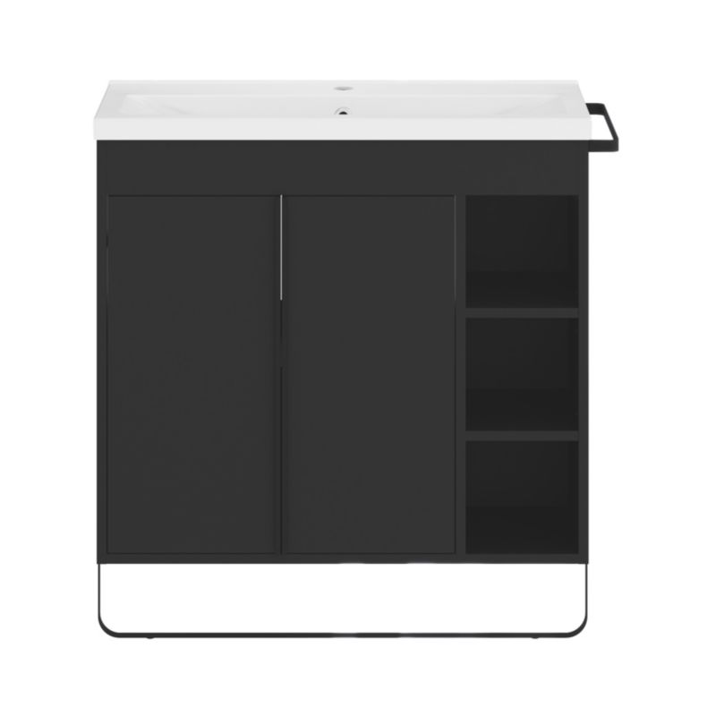 Stående skab til vask GoodHome Maza 80 x 36 cm mat-sort