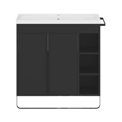 Stående skab til vask GoodHome Maza 80 x 36 cm mat-sort