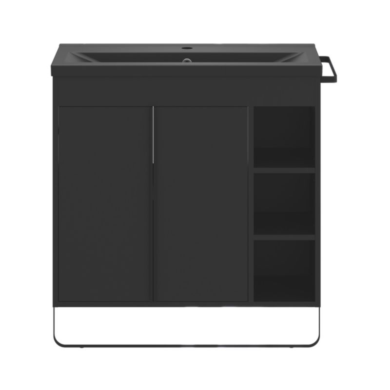 Stående skab til vask GoodHome Maza 80 x 36 cm mat-sort