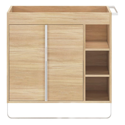 GoodHome Maza fritstående vaskeskab 80 x 36 cm i egetræslook