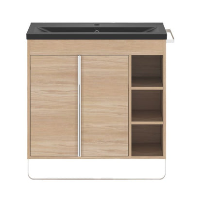 GoodHome Maza fritstående vaskeskab 80 x 36 cm i egetræslook