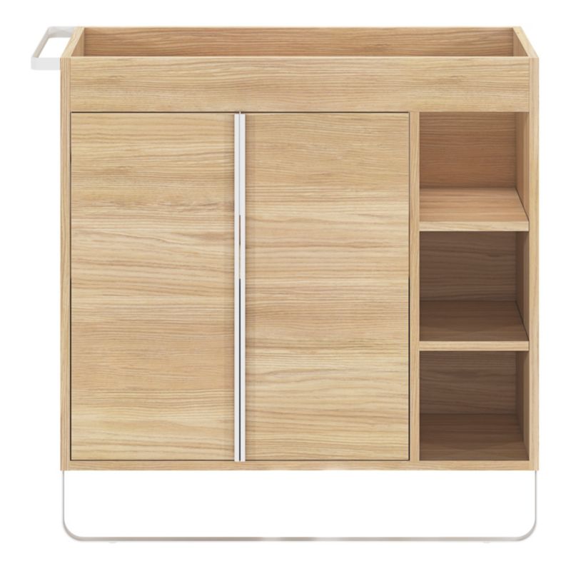 GoodHome Maza fritstående vaskeskab 80 x 36 cm i egetræslook