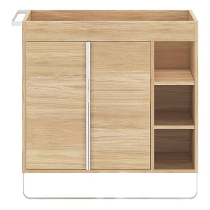 GoodHome Maza fritstående vaskeskab 80 x 36 cm i egetræslook