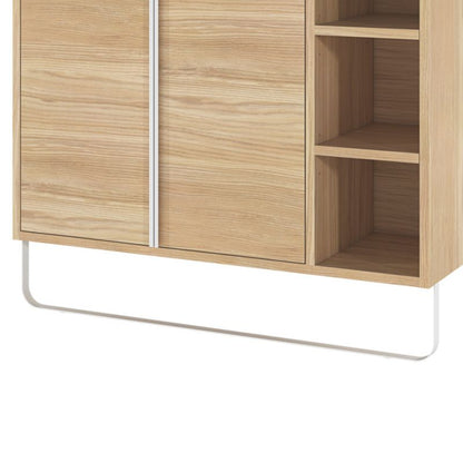GoodHome Maza fritstående vaskeskab 80 x 36 cm i egetræslook