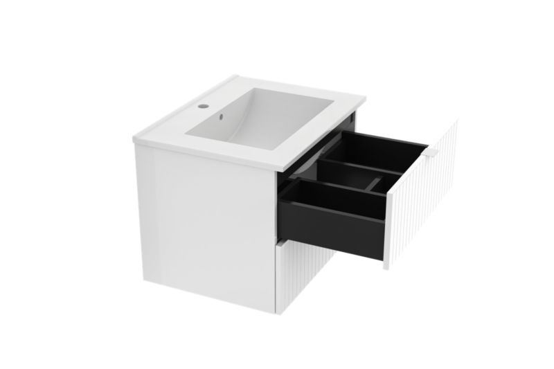 Vaskeskab Listrado 60 cm Hvid