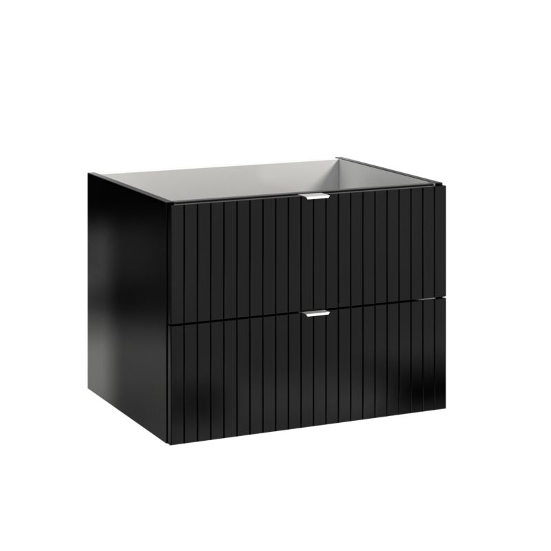 Hængende Underskab 60 cm Sort MDF 2 Skuffer Stille Lukning 5908271113250