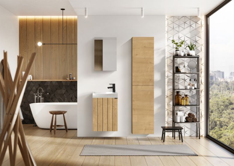 Skab til vask Roca Micro 44,5 x 60 x 24,3 cm i hamilton-eg
