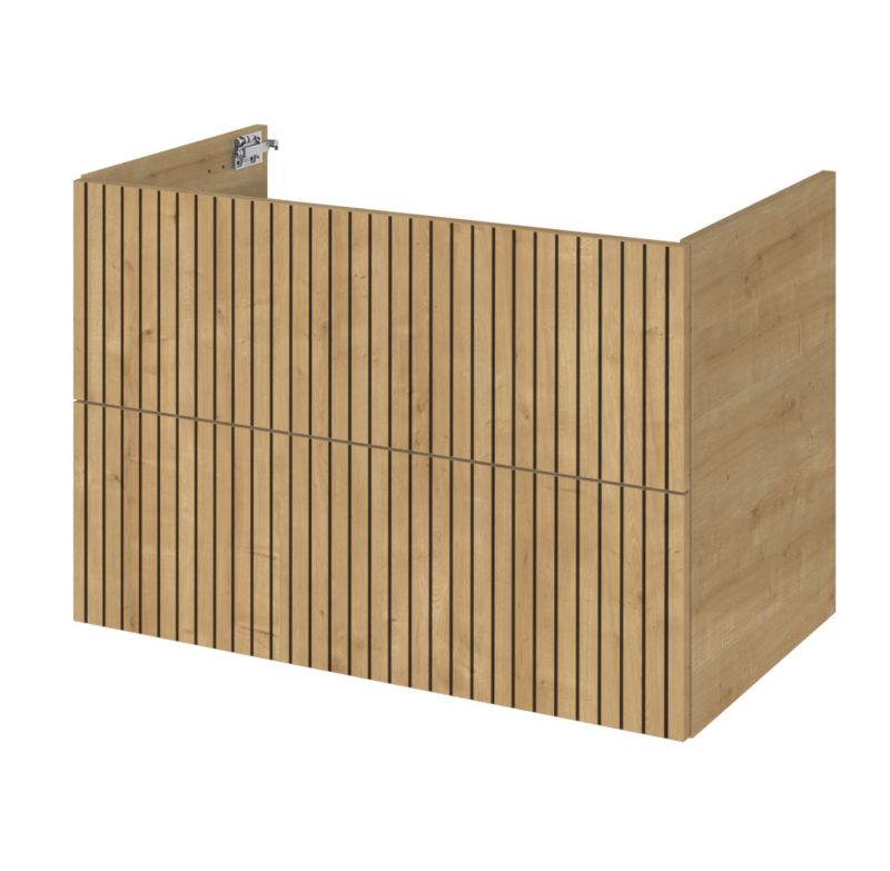 Roca Style vægmonteret skab til vask 80 cm lys eg