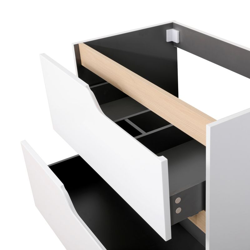 Hængeskab Tolima 79 cm Hvid Mat 2 Skuffer