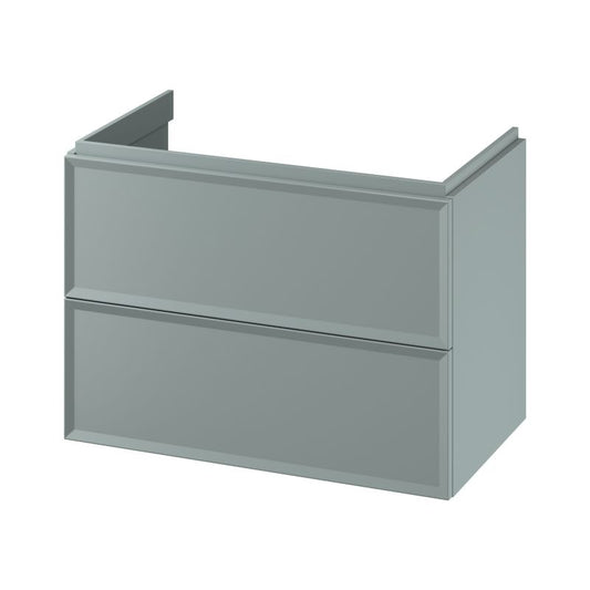 Vægmonteret underskab Cersanit Mille 80 cm i mat‑grøn finish